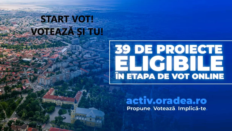 1,5 milioane lei pentru 39 de proiecte: Primăria Oradea cere votul orădenilor