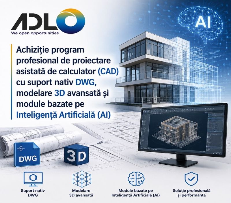 ADLO cumpără un program CAD cu modelare 3D și module AI