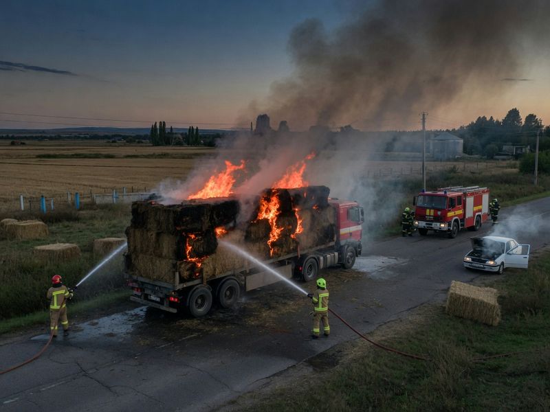 Incendii la un tractor și un autoturism în Șimian și Oradea
