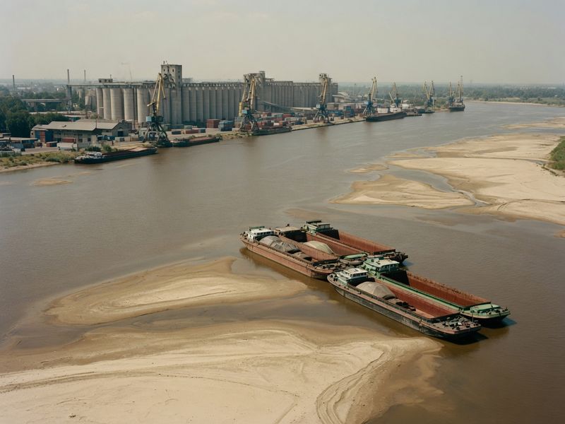 Nivelul scăzut al Dunării blochează transportul fluvial de cereale