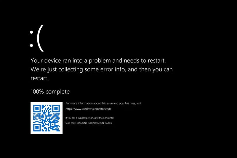 Ecran albastru Windows (Blue Screen of Death)