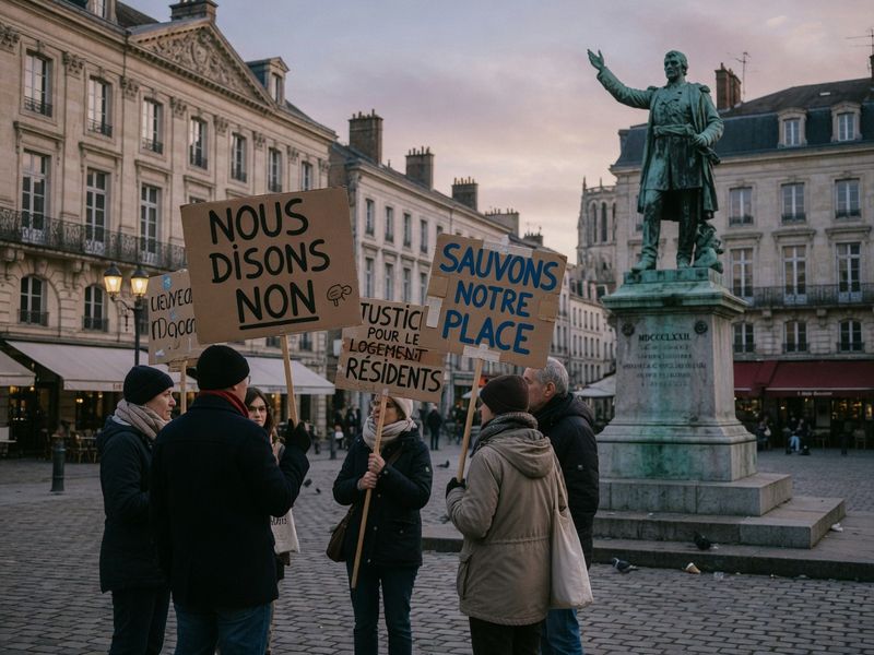 Protest în Piața Unirii: Câțiva orădeni au ieșit în stradă pentru Ilie Bolojan