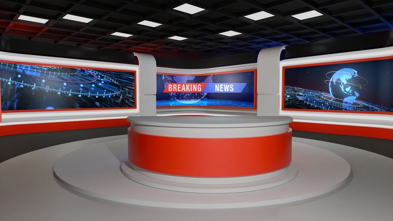 Platou de televiziune, studio de știri